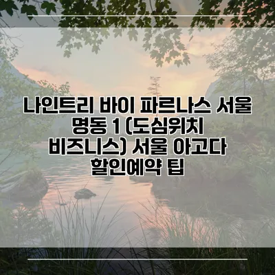 나인트리 바이 파르나스 서울 명동 1 (도심위치 비즈니스) 서울 아고다 할인예약 팁