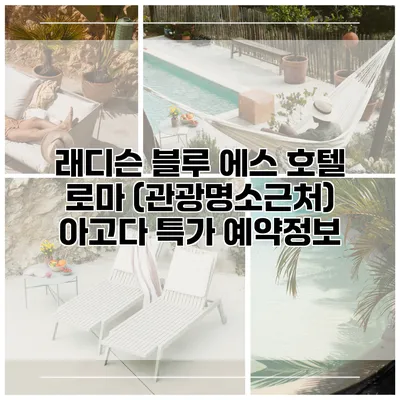 래디슨 블루 에스 호텔 로마 (관광명소근처) 아고다 특가 예약정보