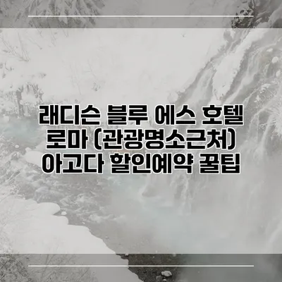 래디슨 블루 에스 호텔 로마 (관광명소근처) 아고다 할인예약 꿀팁