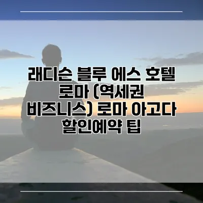 래디슨 블루 에스 호텔 로마 (역세권 비즈니스) 로마 아고다 할인예약 팁