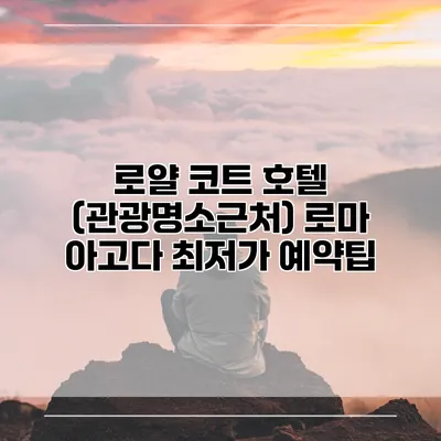 로얄 코트 호텔 (관광명소근처) 로마 아고다 최저가 예약팁