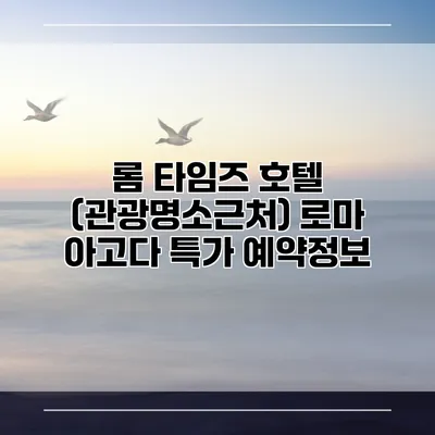 롬 타임즈 호텔 (관광명소근처) 로마 아고다 특가 예약정보