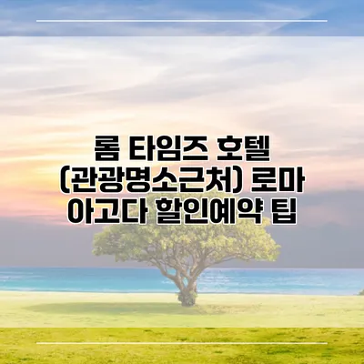 롬 타임즈 호텔 (관광명소근처) 로마 아고다 할인예약 팁
