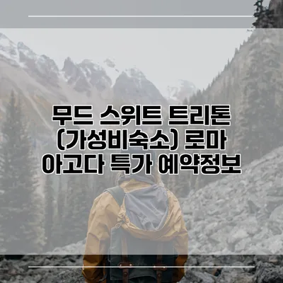 무드 스위트 트리톤 (가성비숙소) 로마 아고다 특가 예약정보