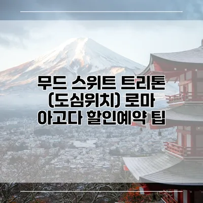 무드 스위트 트리톤 (도심위치) 로마 아고다 할인예약 팁