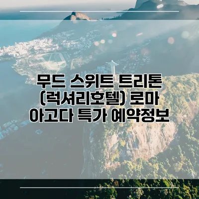 무드 스위트 트리톤 (럭셔리호텔) 로마 아고다 특가 예약정보