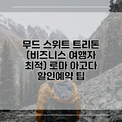 무드 스위트 트리톤 (비즈니스 여행자 최적) 로마 아고다 할인예약 팁