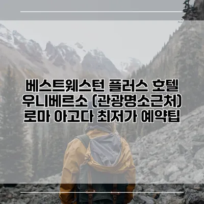 베스트웨스턴 플러스 호텔 우니베르소 (관광명소근처) 로마 아고다 최저가 예약팁