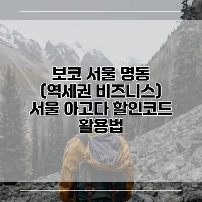 보코 서울 명동 (역세권 비즈니스) 서울 아고다 할인코드 활용법