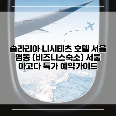 솔라리아 니시테츠 호텔 서울 명동 (비즈니스숙소) 서울 아고다 특가 예약가이드