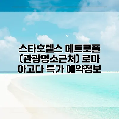 스타호텔스 메트로폴 (관광명소근처) 로마 아고다 특가 예약정보