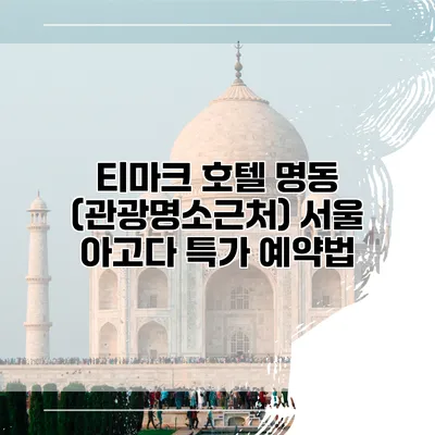 티마크 호텔 명동 (관광명소근처) 서울 아고다 특가 예약법