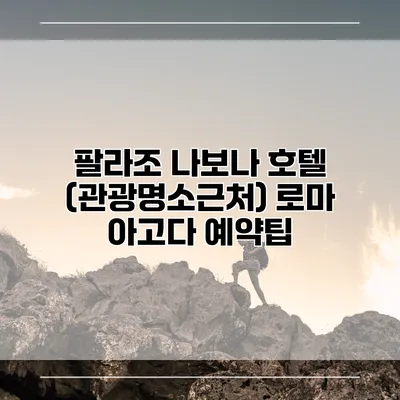 팔라조 나보나 호텔 (관광명소근처) 로마 아고다 예약팁