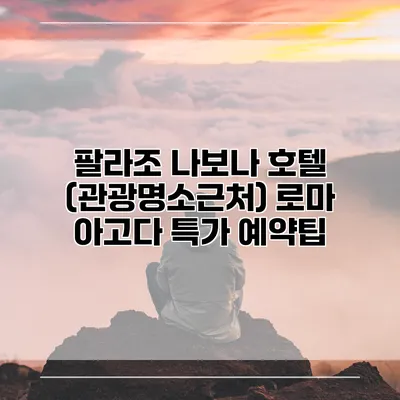 팔라조 나보나 호텔 (관광명소근처) 로마 아고다 특가 예약팁