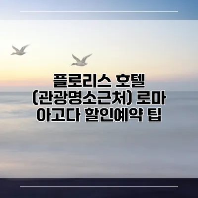 플로리스 호텔 (관광명소근처) 로마 아고다 할인예약 팁