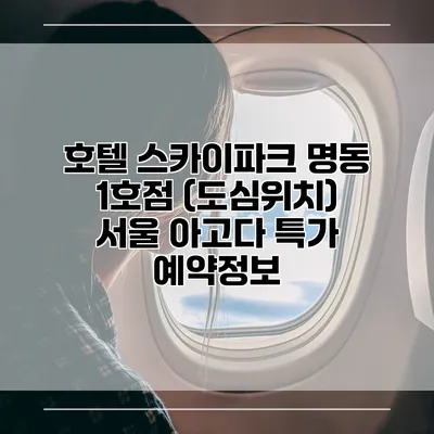 호텔 스카이파크 명동 1호점 (도심위치) 서울 아고다 특가 예약정보