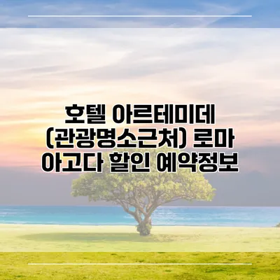 호텔 아르테미데 (관광명소근처) 로마 아고다 할인 예약정보