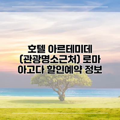 호텔 아르테미데 (관광명소근처) 로마 아고다 할인예약 정보