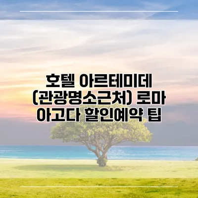 호텔 아르테미데 (관광명소근처) 로마 아고다 할인예약 팁