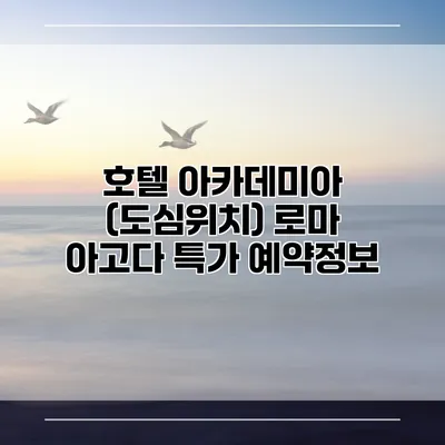 호텔 아카데미아 (도심위치) 로마 아고다 특가 예약정보