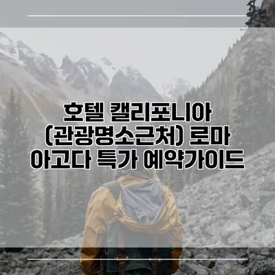 호텔 캘리포니아 (관광명소근처) 로마 아고다 특가 예약가이드